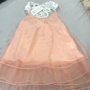 Lightweight peach/pink girls dress 12-18 month